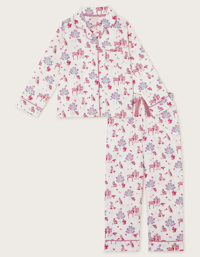 Woodland Flannel Pyjamas , Ivory (IVORY), large