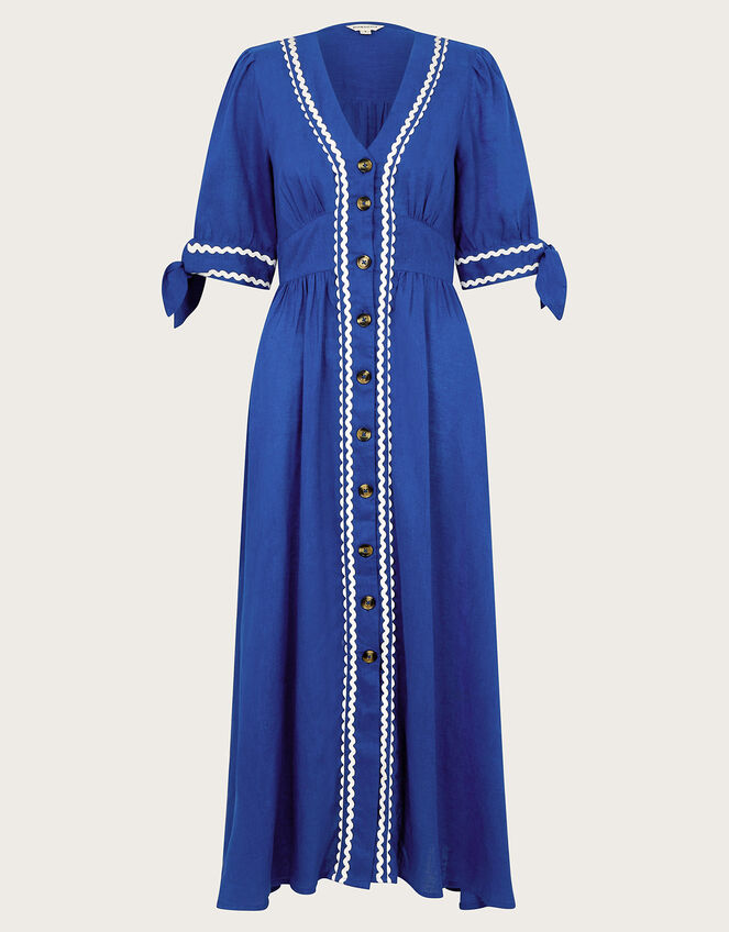 Lita Ric Rac Dress Blue Day Dresses Monsoon UK.