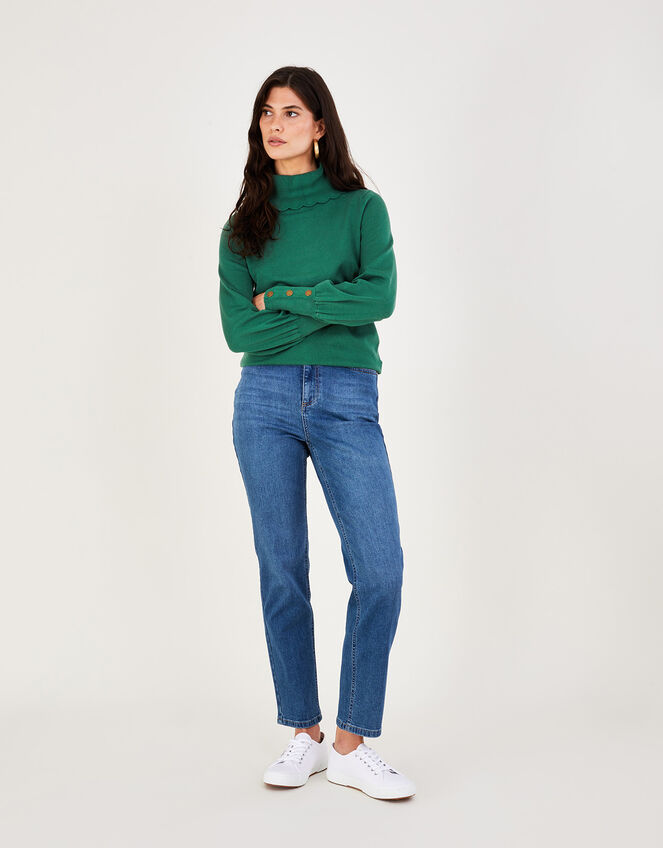 Polo Neck Jumper Green | Jumpers | Monsoon UK.