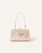 Scallop Glitter Bow Bag , , large