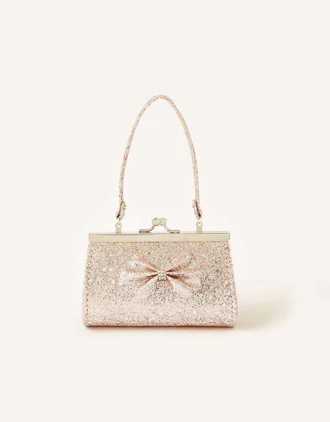 Scallop Glitter Bow Bag , , large
