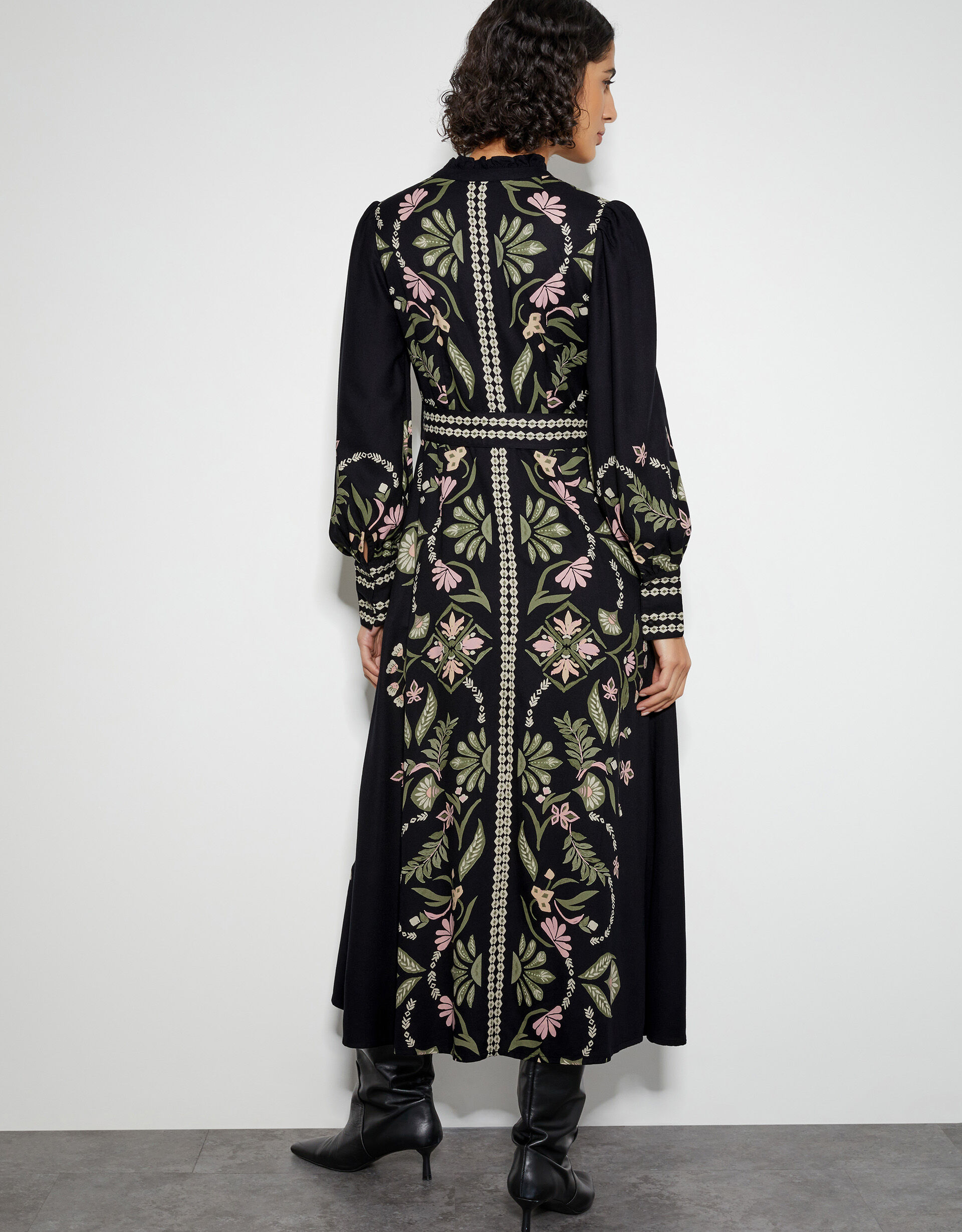Sasha Floral Print Button-Front Maxi Dress main image 0
