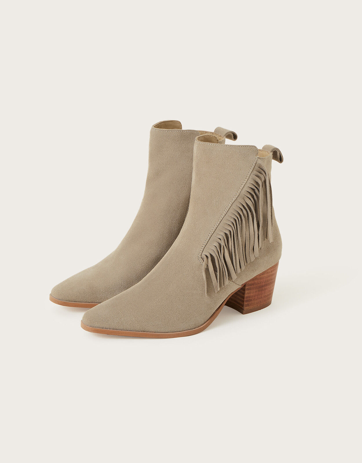 Fringe suede booties 2025