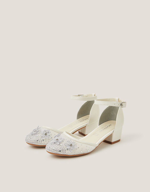 Diamant&eacute; Floral Closed Toe Heels, Ivory (IVORY), large