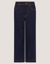 Hallie Regular Crop Wide Leg Jeans, Blue (INDIGO), large