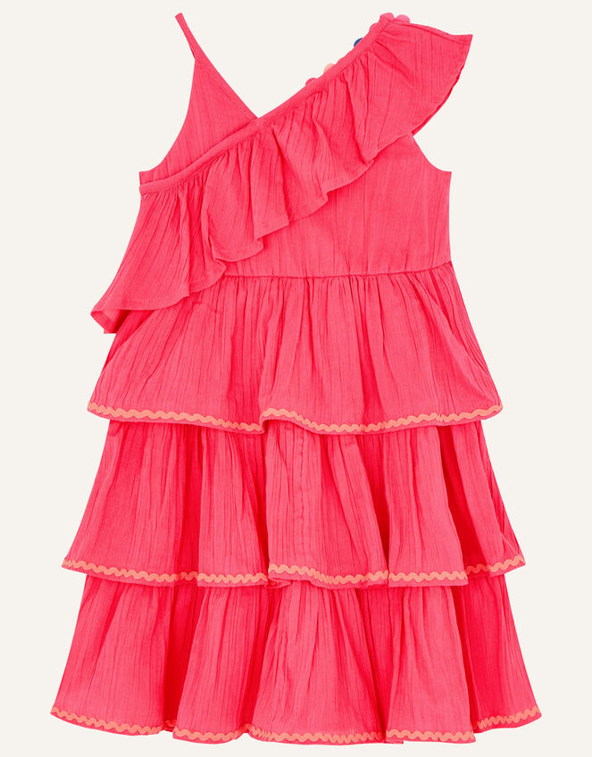 Fiesta Flower Frill Dress, Pink (BRIGHT PINK), large