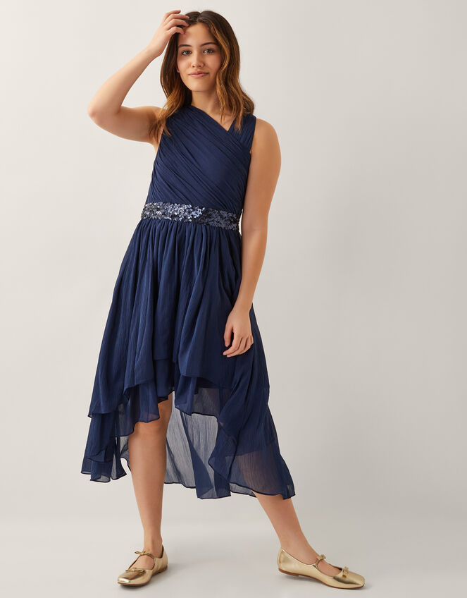 Abigail One-Shoulder Prom Dress, Blue (NAVY), large