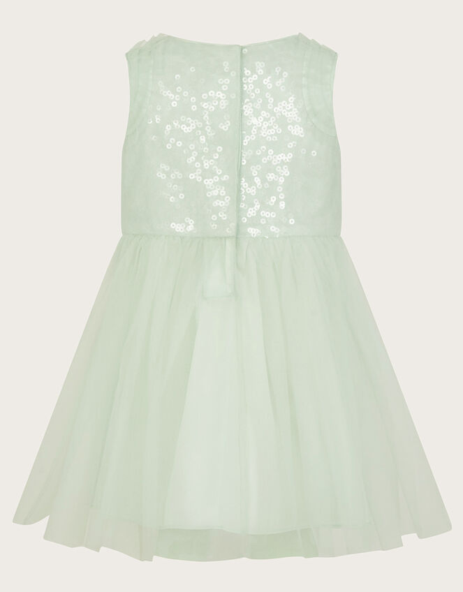 Baby Priscilla Sequin Ruffle Dress, Green (MINT), large