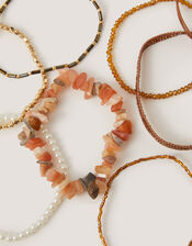7-Pack Bead Stretch Bracelets, , large