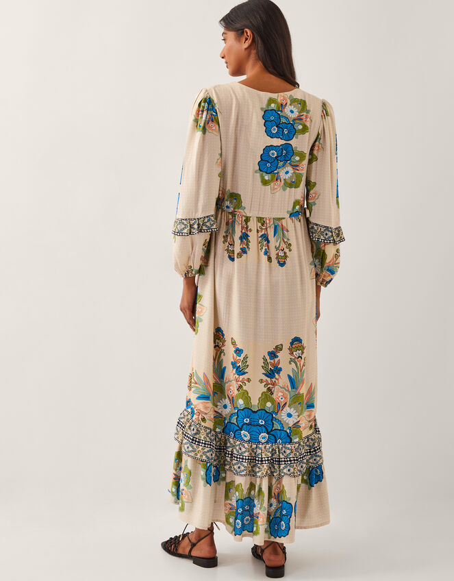 Kara Floral Maxi Dress, Ivory (IVORY), large