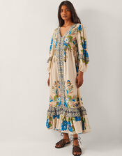 Kara Floral Maxi Dress, Ivory (IVORY), large