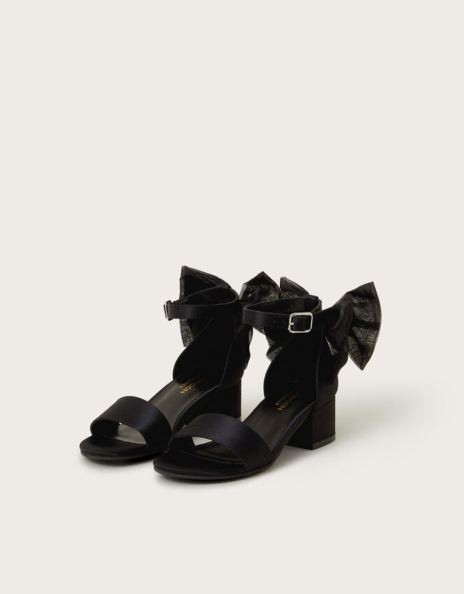 Open-Toe Bow Heels, Black (BLACK), large
