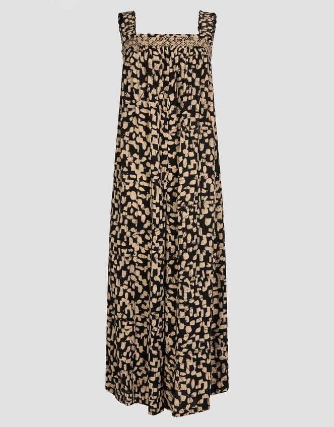 Ania Geometric Print Jumpsuit, Black (BLACK), large