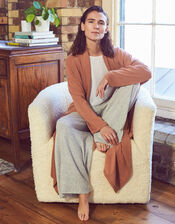 LOUNGE Ellie Midi Cardigan, Brown (BROWN), large