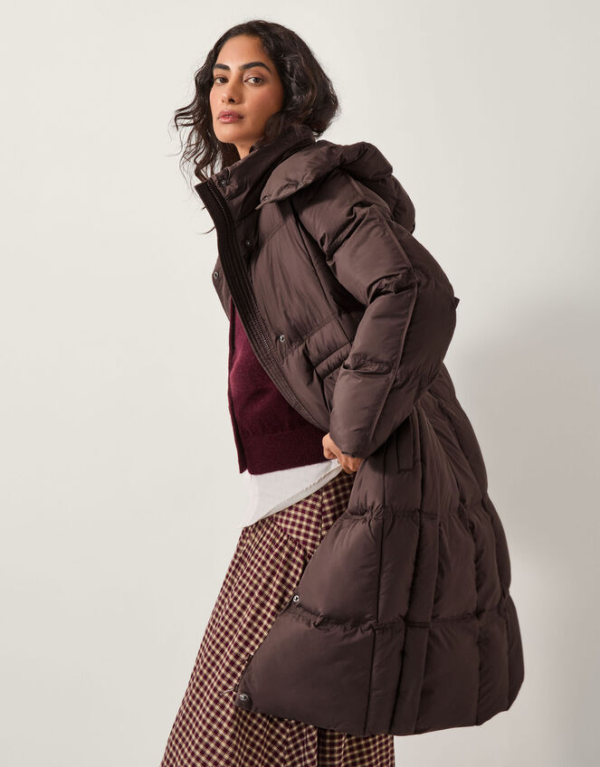 Molly Long Puffer Coat Brown