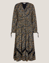 Mabel Floral Jersey Midi Dress, Blue (NAVY), large