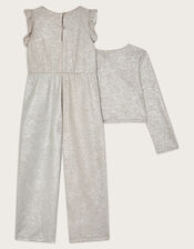 Imogen Shimmer Jacket and Jumpsuit Set, Silver (SILVER), large