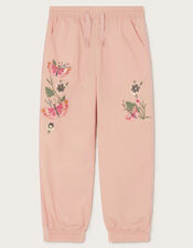 Embroidered Cargo Trousers, Pink (PALE PINK), large