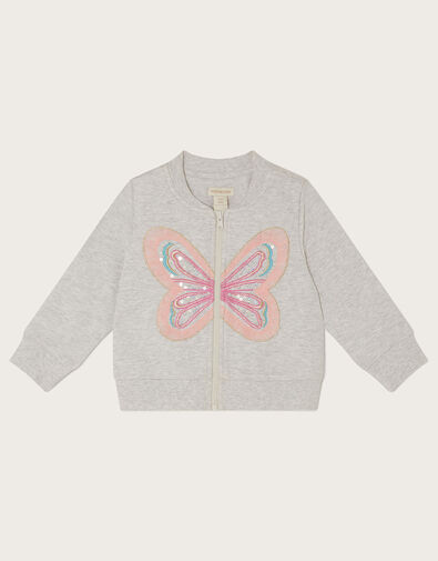 Baby Butterfly Bomber Jacket, Grey (GREY), large