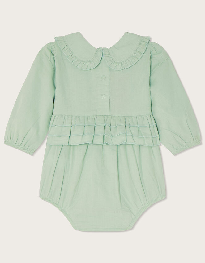 Newborn Floral Collar Romper , Green (GREEN), large