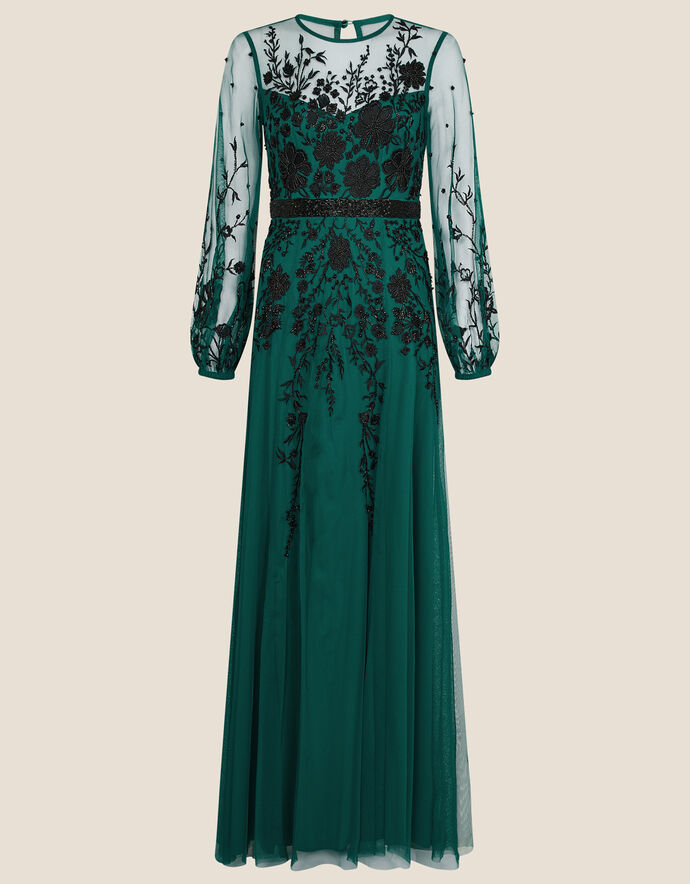 April Dress Teal Floral