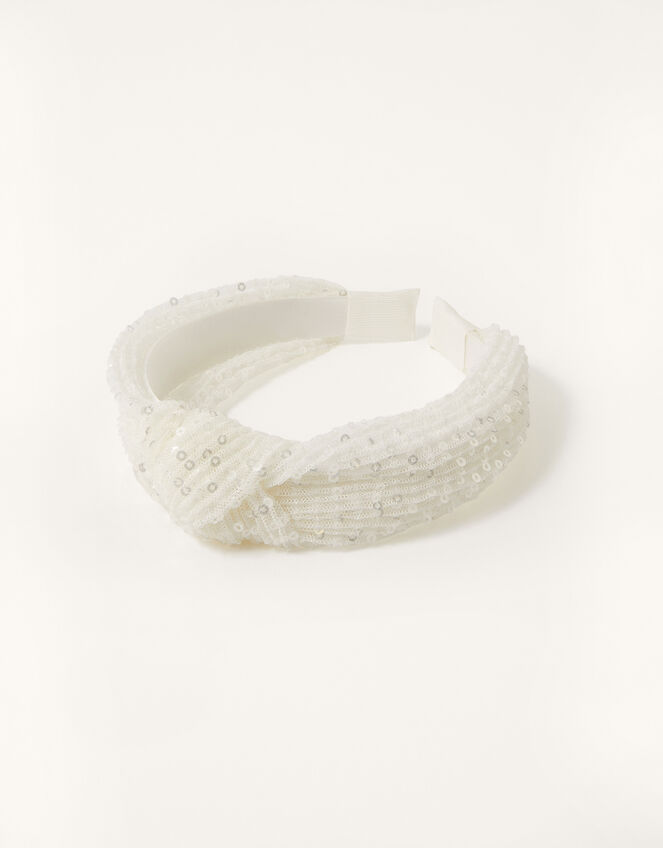 Sequin Knotted Headband, , large