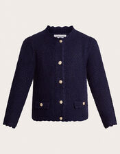 Suki Stitch Cardigan, Blue (NAVY), large