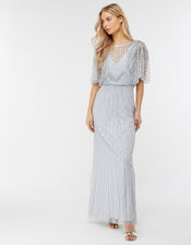 Tatiana Embellished Maxi Bridesmaid Dress, Blue (BLUE), large