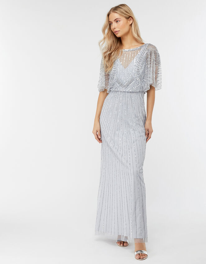 Tatiana Embellished Maxi Bridesmaid Dress, Blue (BLUE), large