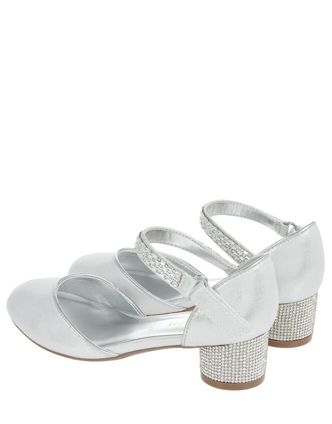 Nora Diamante Strap Two-Part Shoes, Silver (SILVER), large