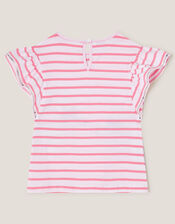 Sequin Bunny Stripe T-Shirt, Ivory (IVORY), large