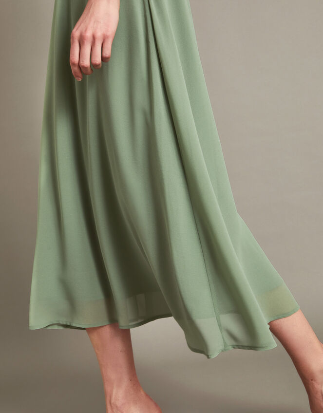 Monica Lace Midi Dress, Green (OLIVE), large