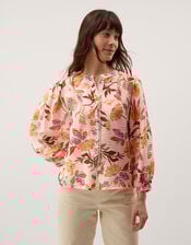 Leila Floral Print Blouse, Ivory (IVORY), large