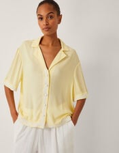 Sienna Ricrac Short Sleeve Shirt, Yellow (YELLOW), large