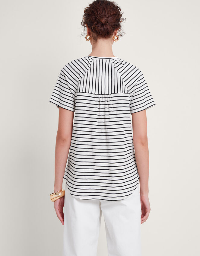 Saskia Stripe T-Shirt, Ivory (IVORY), large