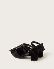 Diamante Bow Two-Part Heels, Black (BLACK), large