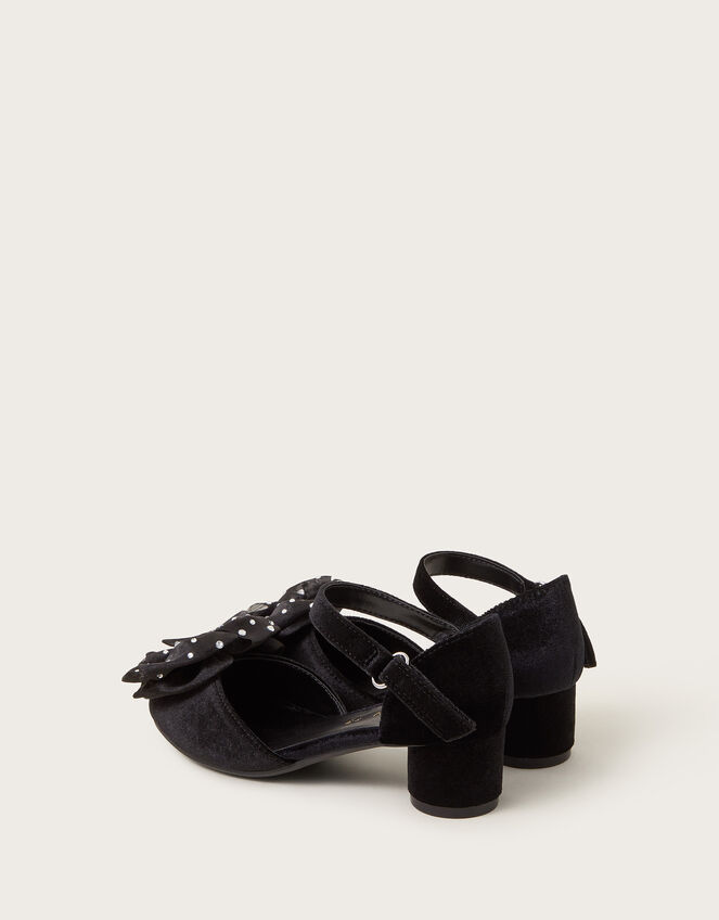Diamante Bow Two-Part Heels, Black (BLACK), large