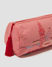 London Canvas Make Up Bag, , large