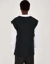Billie Button Side Tabard, Black (BLACK), large