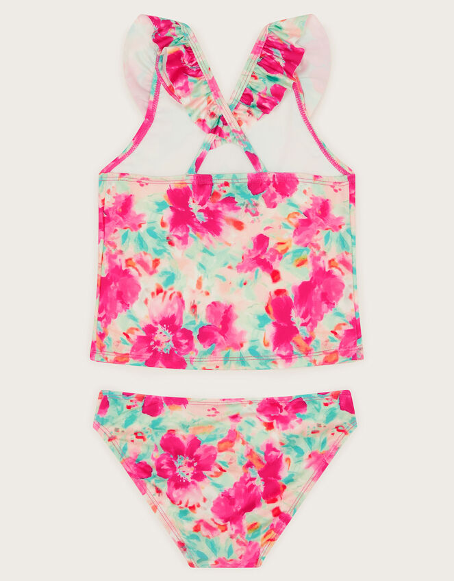 Tropical Floral Ruffle Tankini Set, Multi (MULTI), large