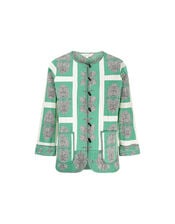 East Ula Print Quilted Jacket, Green (GREEN), large
