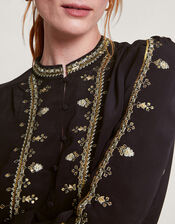 Glenna Embellished Blouse, Black (BLACK), large
