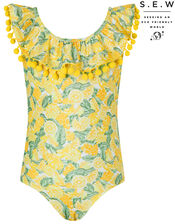Layla Lemon Swimsuit with Recycled Polyester, Yellow (YELLOW), large