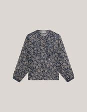 Maison Hotel Corina Floral Blouse, Teal (TEAL), large
