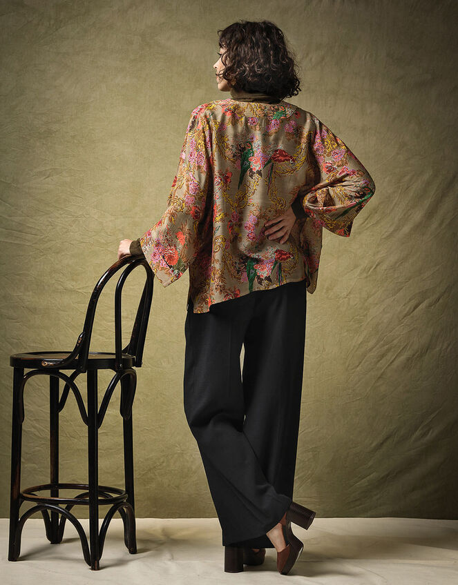 One Hundred Stars Autumn Chintz Kimono, , large