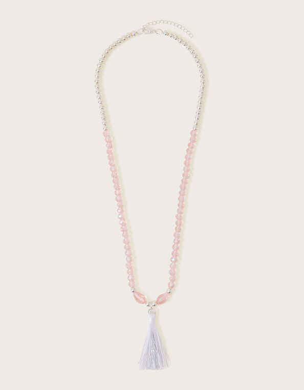 Sienna Beaded Tassel Necklace, , large