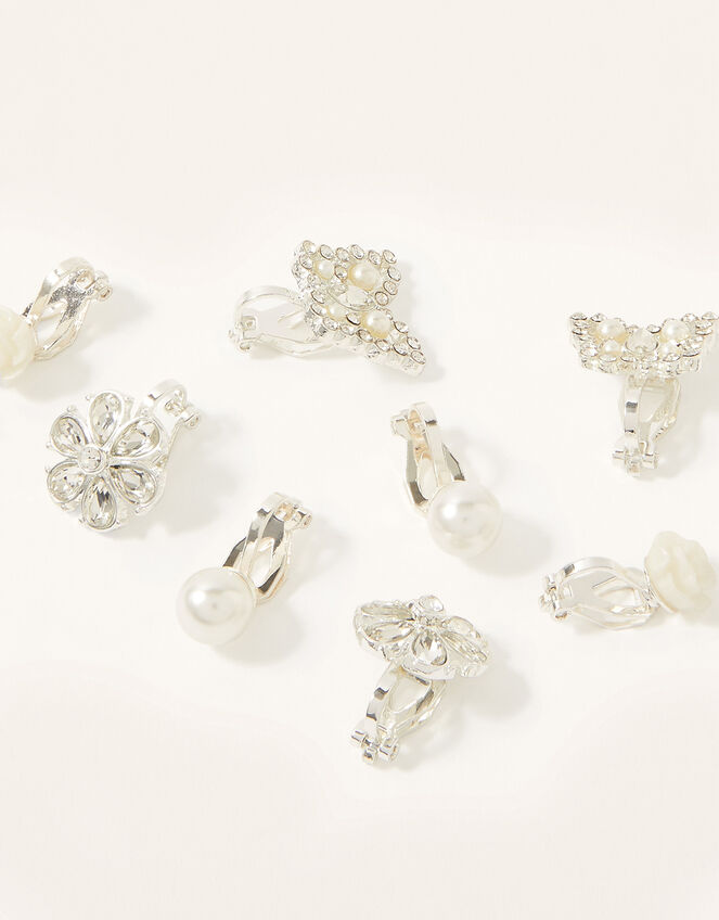 Pearl Clip On Earring Set, , large