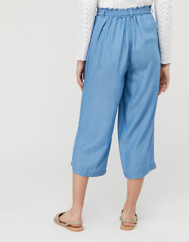 Tally Cropped Trousers in LENZING™ TENCEL™, Blue (DENIM BLUE), large