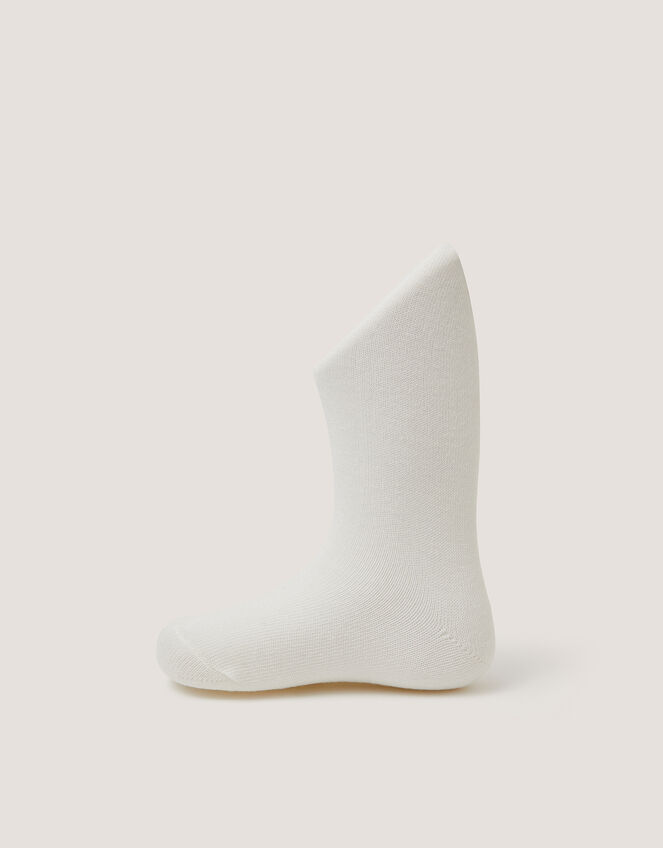 Baby Frosted Cotton Tights, Ivory (IVORY), large