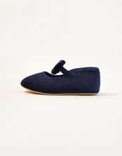 Velvet Walker Shoes, Blue (NAVY), large